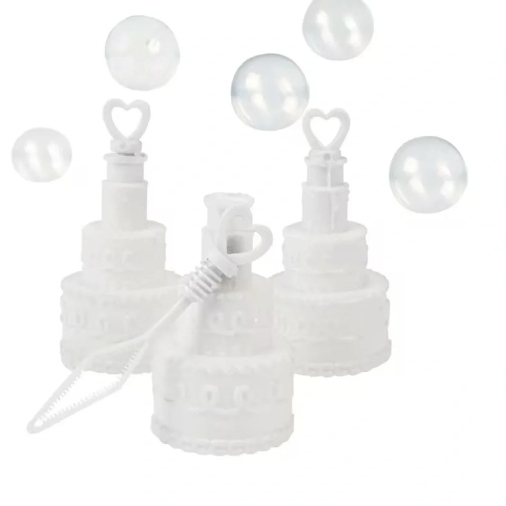 Wedding Cake Bubble Bottle Party Favors Set of 25 - Picture 2 of 4